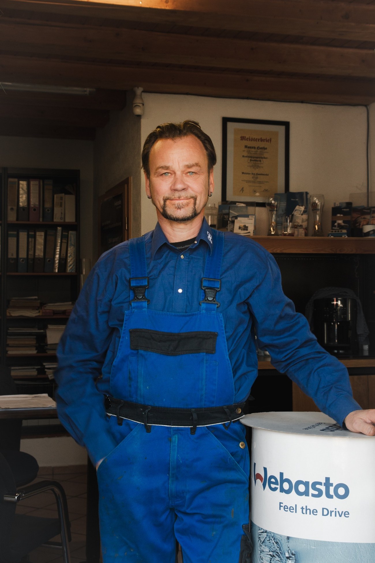 Ronny Hotho in der Werkstatt